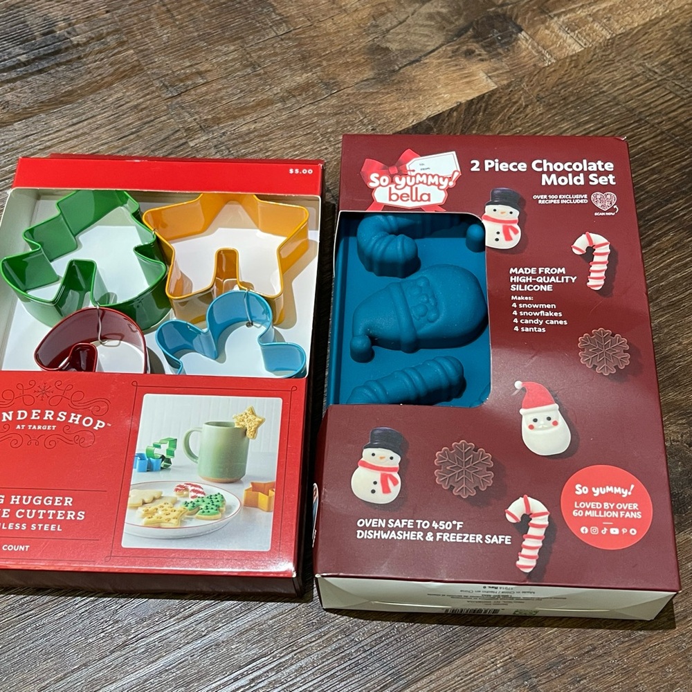 Holiday Cookie Cutters and Chocolate Mold Set